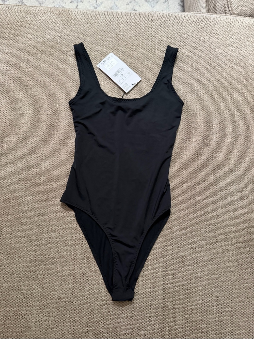 Zara Black Basic Jersey Top